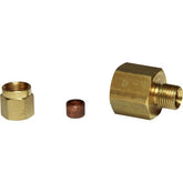 AG Brass Female Stud Coupling 6mm x 1/4" BSP - M12/6/162W